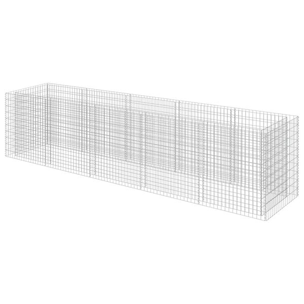 vidaXL Gabion plantenbak verhoogd 450x90x100 cm gegalvaniseerd staal
