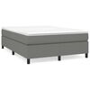 vidaXL Boxspring met matras stof donkergrijs 140x200 cm