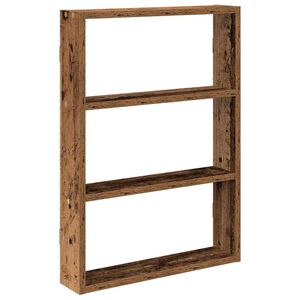vidaXL Wandschap 43x9x60 cm bewerkt hout oud houtkleurig