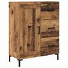 vidaXL Hoge kast met lade 2 pcs Oud Hout Bewerkt hout
