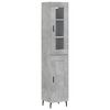 vidaXL Hoge kast 34,5x34x180 cm bewerkt hout betongrijs