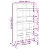 vidaXL Boekenkast 100x33x187,5 cm bewerkt hout artisanaal eikenkleurig