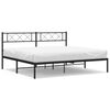 vidaXL Bedframe met hoofdbord metaal zwart 180x200 cm