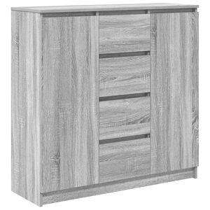 vidaXL Dressoir met lades 100,5x35x98,5 cm spaanplaat grijs Sonoma
