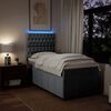 vidaXL Boxspring met matras stof lichtgrijs 90x190 cm