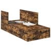 vidaXL Opbergbedframe Gerookt eiken 80 x 200 cm Bewerkt hout