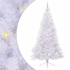 vidaXL Kunstkerstboom Wit 240 cm PVC en staal
