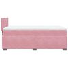 vidaXL Boxspring met matras fluweel roze 90x190 cm