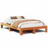 vidaXL Bedframe zonder matras massief grenenhout wasbruin 135x190 cm