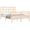 vidaXL Bedframe met hoofdbord massief hout