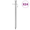 vidaXL Tentharingen 24 st 8 mm 19,5 cm gegalvaniseerd staal