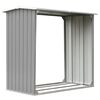vidaXL Haardhoutschuur 172x91x154 cm gegalvaniseerd staal grijs