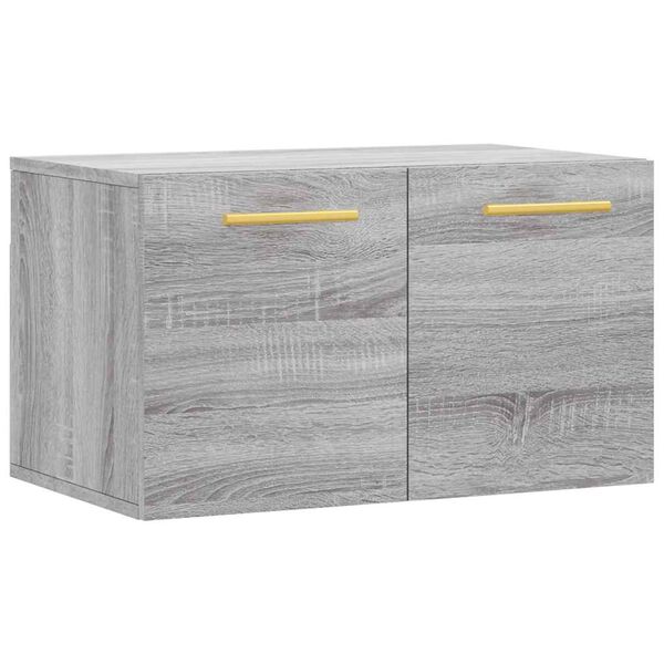 vidaXL Wandkast 60x36,5x35 cm bewerkt hout grijs sonoma eikenkleurig