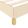 vidaXL Bedframe zonder matras 90x190 cm stof crèmekleurig