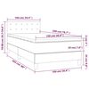 vidaXL Boxspring met matras fluweel donkerblauw 100x200 cm