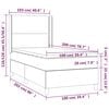 vidaXL Boxspring met matras en LED stof blauw 100x200 cm