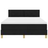 vidaXL LED Box Spring Bed met matras met LED Zwart 160 x 200 cm Stof