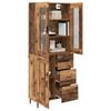 vidaXL Hoge kast met lade 2 pcs Oud Hout Bewerkt hout
