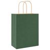 vidaXL Papieren zakken 250 st met hengsels 21x11x28 cm groen