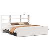 vidaXL Bed met boekenkast zonder matras grenenhout wit 180x200 cm