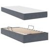 vidaXL Opbergbed met matras met matras Donkergrijs 90 x 200 cm Fluweel