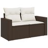 vidaXL 11-delige Loungeset met kussens poly rattan bruin