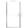 vidaXL Douchedeur 91x195 cm gehard glas