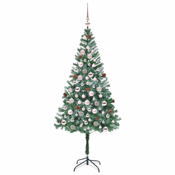 vidaXL Kunstkerstboom met 300 LED Groen 180 cm PVC en Staal
