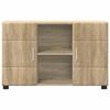vidaXL Dressoir FLORIN Sonoma Eiken 88,5 x 30,5 x 55,5 cm Bewerkt hout