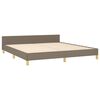 vidaXL Bedframe zonder matras stof taupe 180x200 cm