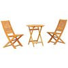 vidaXL Vouw Bistro Set 3 st Bruin Massief Acaciahout