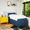 vidaXL Boxspring met matras stof blauw 100x200 cm