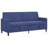 vidaXL Bank met opslag Politieblauw 192 x 78 x 87 cm Polyester