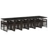 vidaXL 13-delige Tuinset met kussens poly rattan bruin