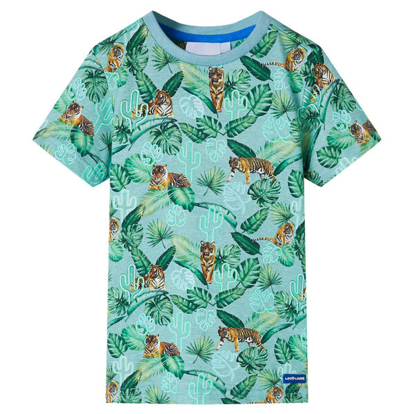 Kindershirt 116 gem&ecirc;leerd lichtgroen