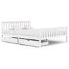 vidaXL Bedframe met 2 lades massief grenenhout wit 160x200 cm