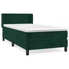 vidaXL Boxspring met matras fluweel donkergroen 100x200 cm
