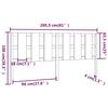 vidaXL Hoofdbord 205,5x4x100 cm massief grenenhout