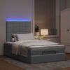 vidaXL Ottoman bed met matras en LED's 120x200cm stof lichtgrijs