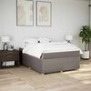 vidaXL Boxspring met matras stof taupe 160x200 cm