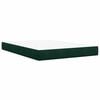 vidaXL Boxspring met matras fluweel donkergroen 140x200 cm