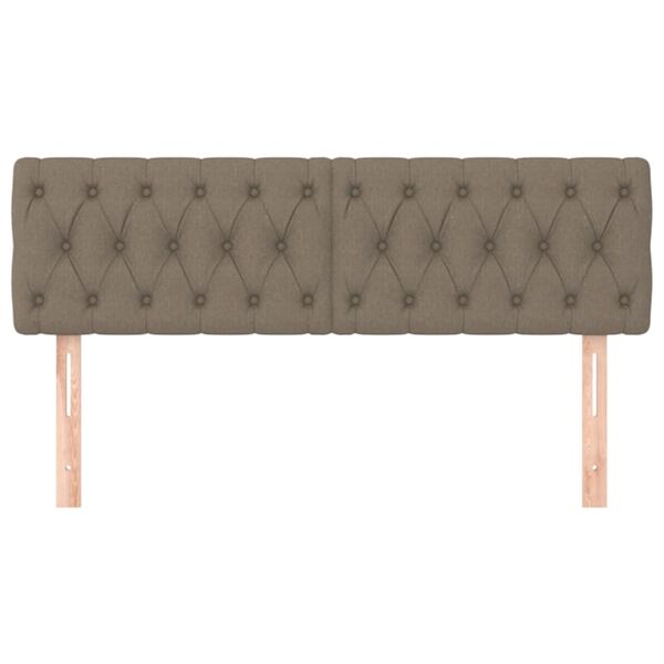 vidaXL Hoofdborden 2 st 80x7x78/88 cm stof taupe