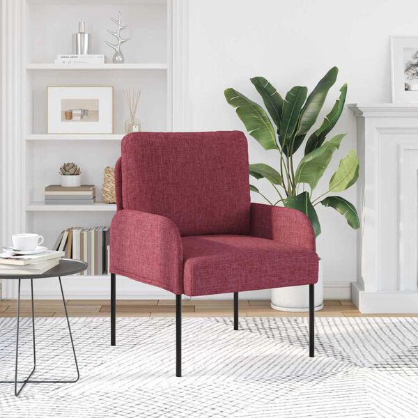 vidaXL Banken met kussen 55cm Wijnrood Multiplex