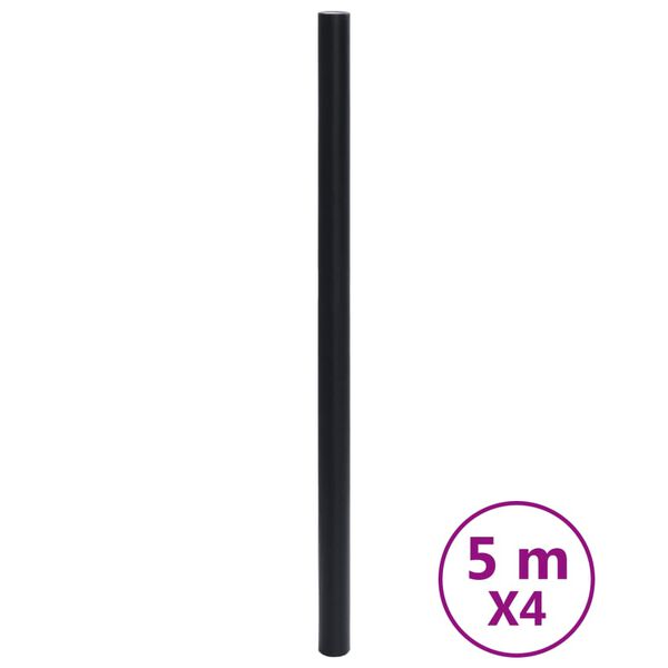 vidaXL Meubelfolies zelfklevend 90x500 cm PVC matzwart