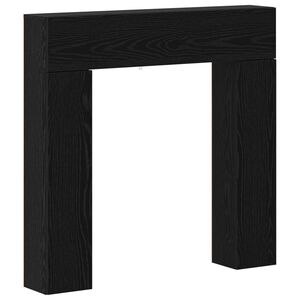 vidaXL Haardomlijsting Zwart eiken 102 x 18 x 100,5 cm Bewerkt hout