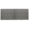 vidaXL Containerberging vierdubbel 305x78x120 cm poly rattan antraciet