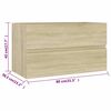 vidaXL 2-delige Badkamermeubelset bewerkt hout sonoma eikenkleurig