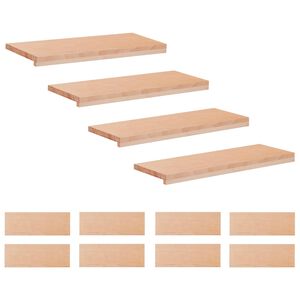 vidaXL Trapmatten 12 st Naturel 80 x 25 x 2 cm Massief beukenhout