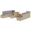 vidaXL Tuinbankenset 11 st Beige poly rattan