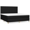 vidaXL Boxspring met matras stof zwart 180x200 cm